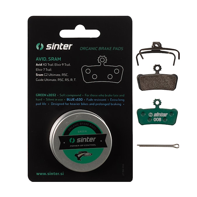 Brzdové destičky Sinter SRAM (G2, Guide, Elixir Trail) Green