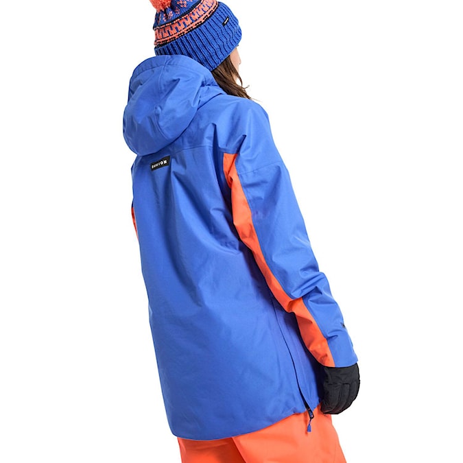 Kurtka snowboardowa Burton Wms Gore Pillowline Anorak amparo blue/tetra orange 2022/2023
