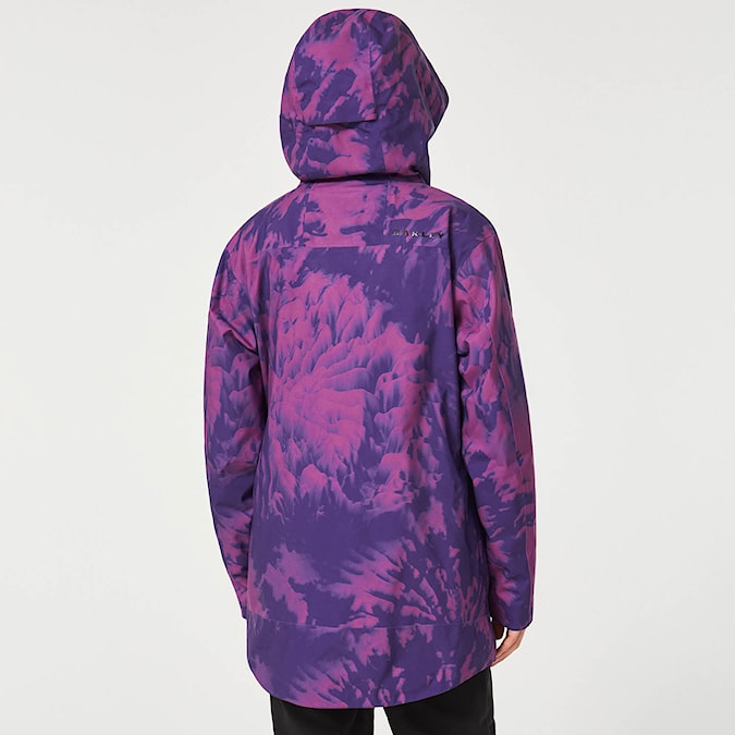 Snowboard Jacket Oakley Wms Juno Shell Jacket purple mountain td print 2023