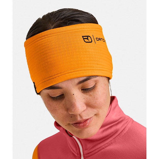 Čelenka ORTOVOX Fleece Grid Headband autumn leaves 2025