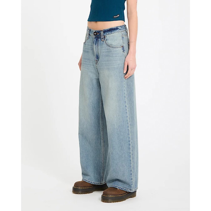Nohavice Volcom Wms Beeggy Denim Pants dusty blue wash 2026