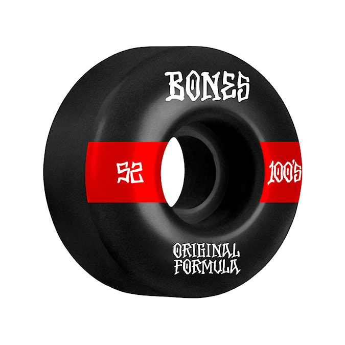 Skateboard Wheels Bones OG 100's V4 Wide black 2022
