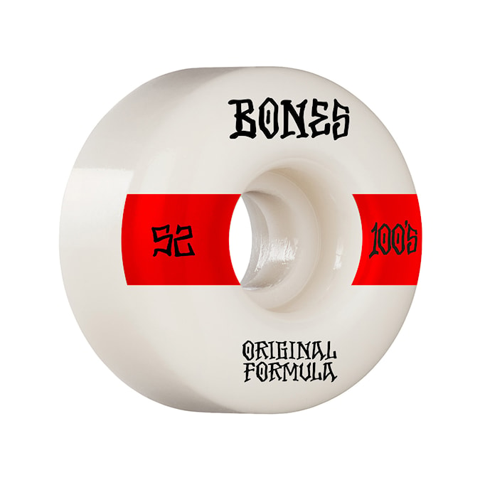 Skateboard Wheels Bones OG 100's V4 Wide white 2022