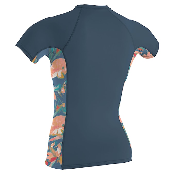 Lycra O'Neill Wms Side Print S/S Rash copen blue/painted tropics 2025
