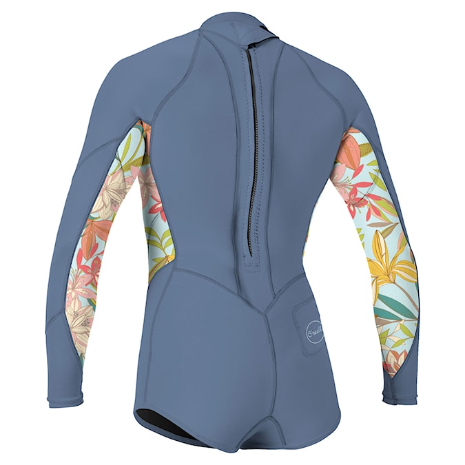 Wetsuit O'Neill Girls Bahia 2/1 Back Zip L/S Spring infinity/dahlia/dahlia 2024