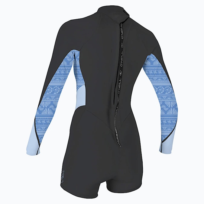 Wetsuit O'Neill Wms Bahia 2/1 Back Zip L/S Spring tempered steel/surf abstract 2026