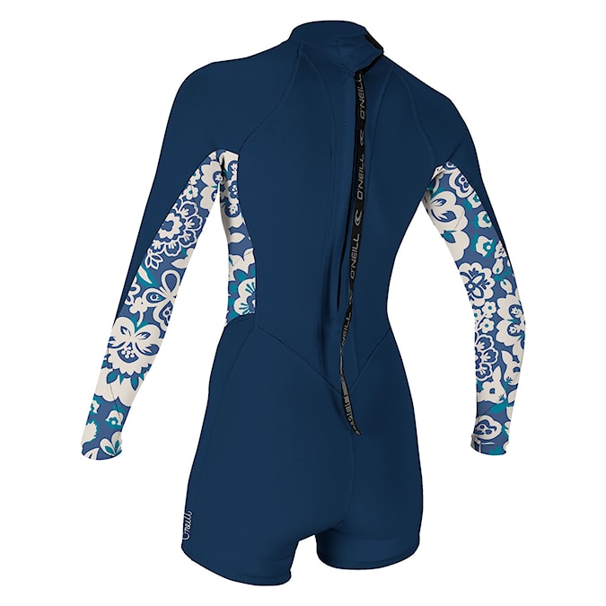 Wetsuit O'Neill Wms Bahia 2/1 BZ L/S Spring french navy/christina floral 2023