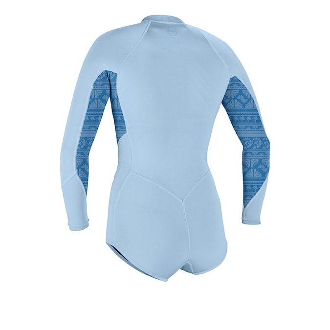 Wetsuit O'Neill Wms Bahia 2/1 Front Zip L/S Short Spring chambray blue/surf abstract 2026