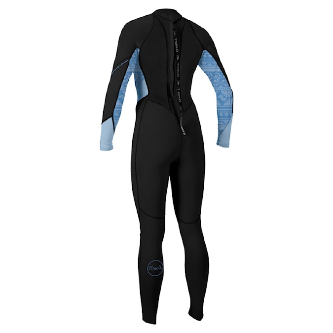 Wetsuit O'Neill Wms Bahia 3/2 Back Zip Full black/surfabstract/chambrayblu 2026