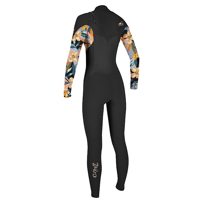 Wetsuit O'Neill Wms Epic 4/3 Chest Zip Full black/demi floral 2023