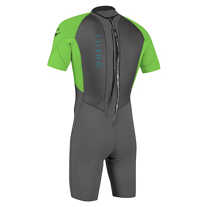 Neoprén O'Neill Youth Reactor II Back Zip 2 mm Spring graphite/dayglo 2024