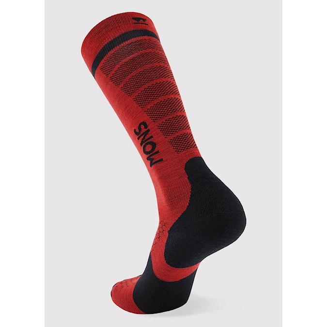 Snowboard Socks Mons Royale Pro Lite Merino Snow retro red 2024