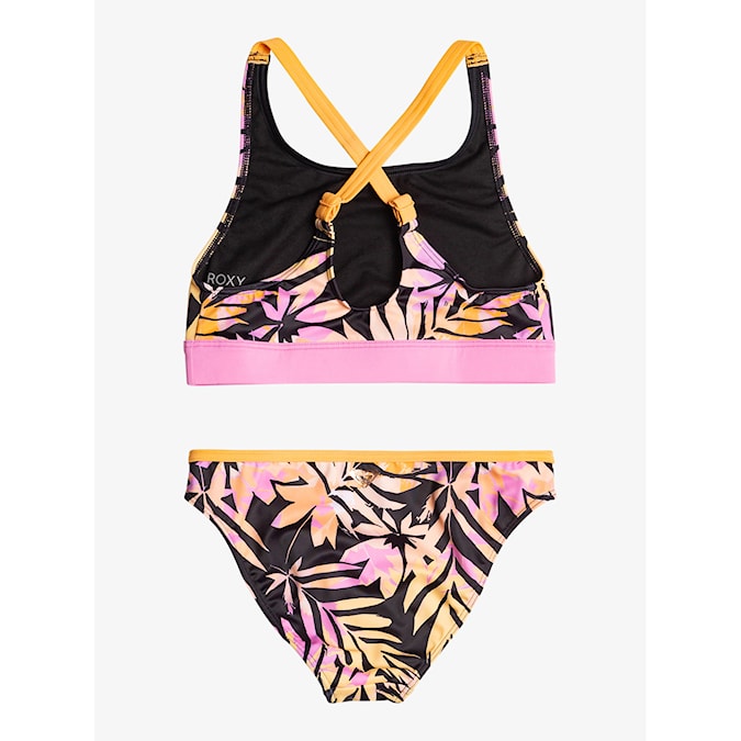 Swimwear Roxy Active Joy Crop Top Set anthracite zebra jungle girl 2023