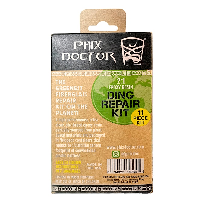 Surfboard Repair Kit Phix Doctor Epoxy Kit 6 Oz Bio Resin (Eps / Styrofoam)