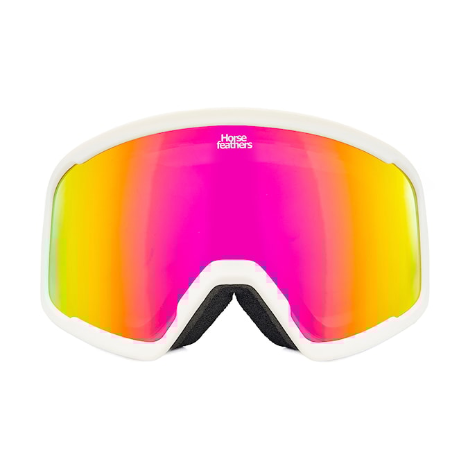 Snowboardové okuliare Horsefeathers Huck white | mirror pink 2026