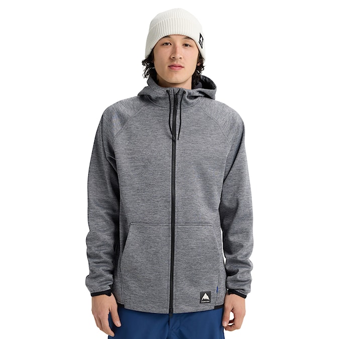 Technical Hoodie Burton Crown Weatherproof FZ true black heather 2026