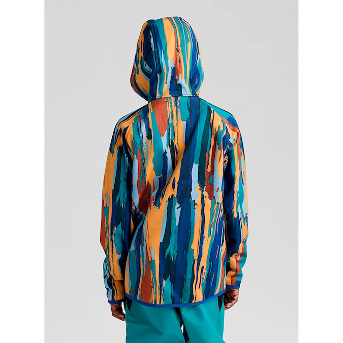 Technická mikina Burton Kids Crown Weatherproof FZ paint stripe 2027