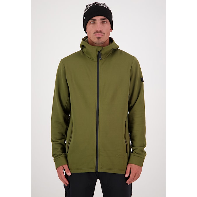 Technická mikina Mons Royale Arcadia Merino Fleece Hoody dark olive 2024