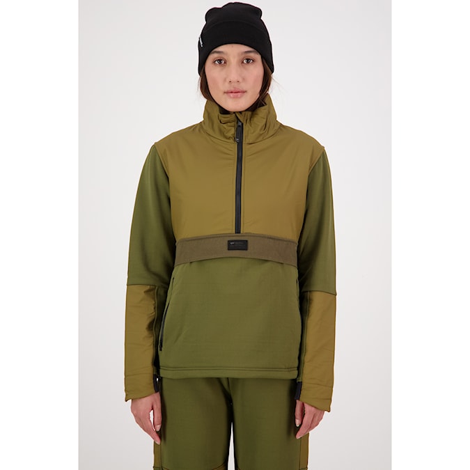 Technická mikina Mons Royale Wms Decade Mid Pullover forest floor 2024