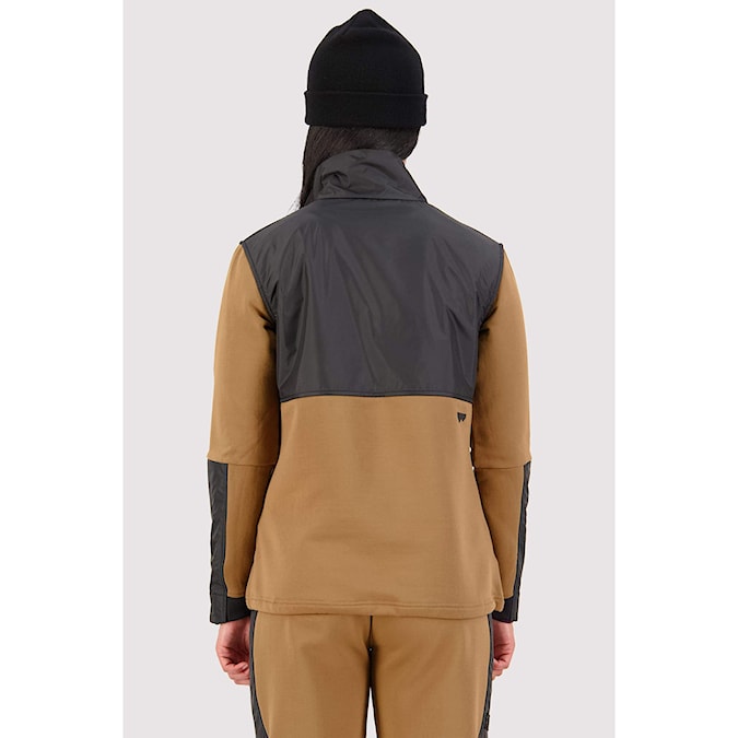 Technická mikina Mons Royale Wms Decade Mid Pullover toffee 2022