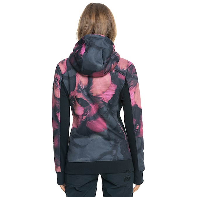 Technical Hoodie Roxy Frost Printed true black pansy pansy 2024