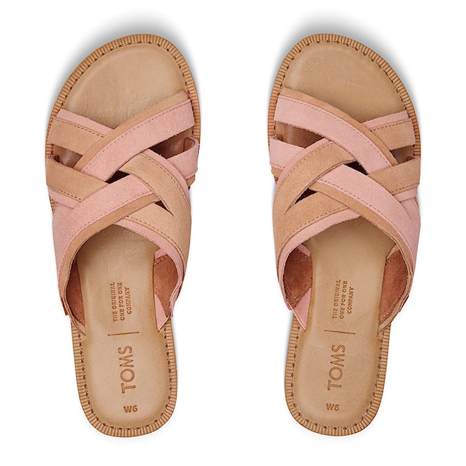 Pantofle Toms Val coral pink suede 2019