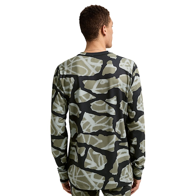 Tričko Burton Midweight Crew graffiti camo 2026