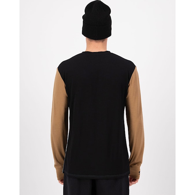 Tričko Mons Royale Yotei Merino LS goblin blue/toffee/black 2026