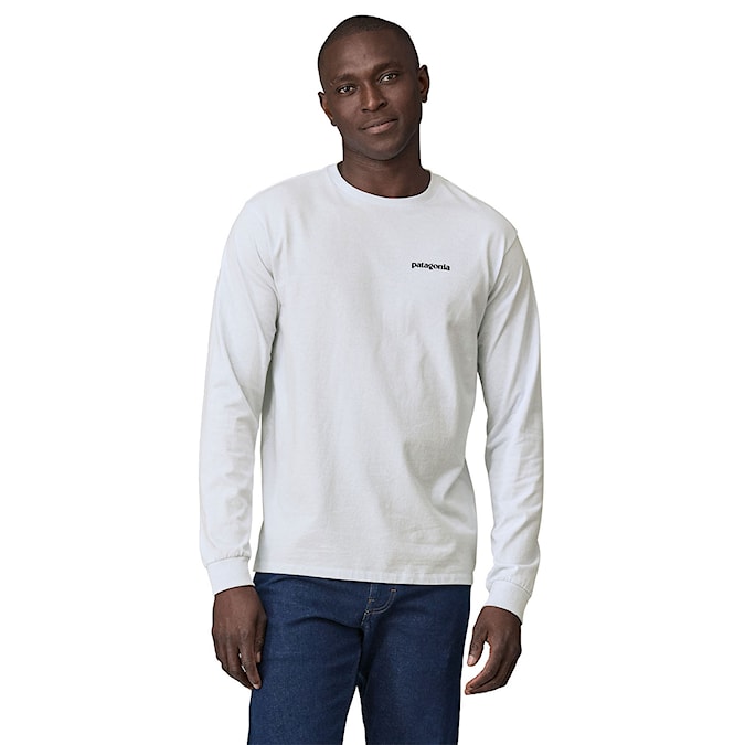 T-shirt Patagonia M's L/S P-6 Logo Responsibili-Tee white 2024