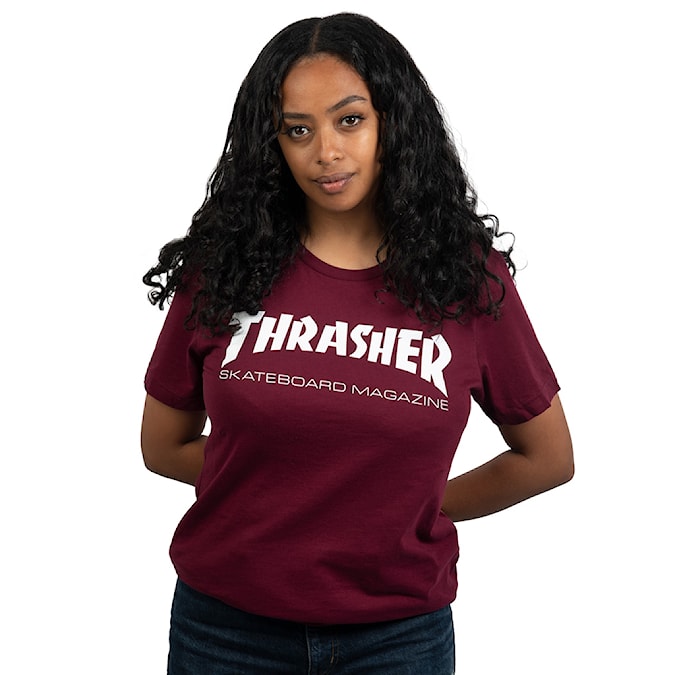 T-shirt Thrasher Girls Skate Mag maroon 2022