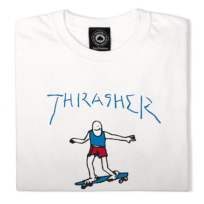 Tričko Thrasher Gonz Logo white/blue 2022