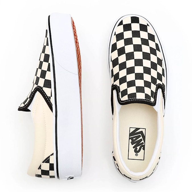 vans classic slip on platform checkerboard