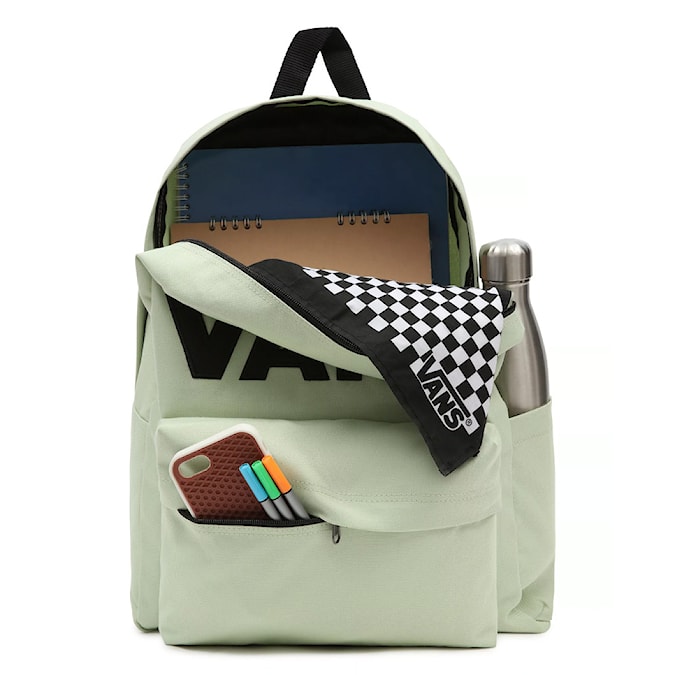 vans army green backpack