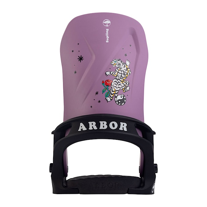 Viazanie na snowboard Arbor Sapling black/purple 2025