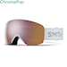 Snowboardové okuliare Smith Skyline white chunky knit | cp ev rose gold miror 2024