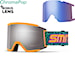 Snowboard Goggles Smith Squad XL neon wiggles arch |cp sun platinum mirror+cp storm blue sensor mirror 2024