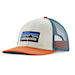 Cap Patagonia P-6 Logo Lopro Trucker white w/redtail rust 2024