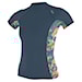 O'Neill Wms Side Print S/S Rash copen blue/painted tropics