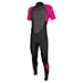 Wetsuit O'Neill Youth Reactor II Back Zip 2 mm S/S Full black/berry 2023