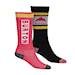 Snowboard Socks Burton Kids Weekend Midweight 2Pk azalea pink 2025