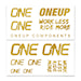 Samolepky OneUp Decal Kit Handlebar gold (kashima)