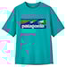 Tričko Patagonia K's Capilene Silkweight T-Shirt boardshort logo: subtidal blue 2024