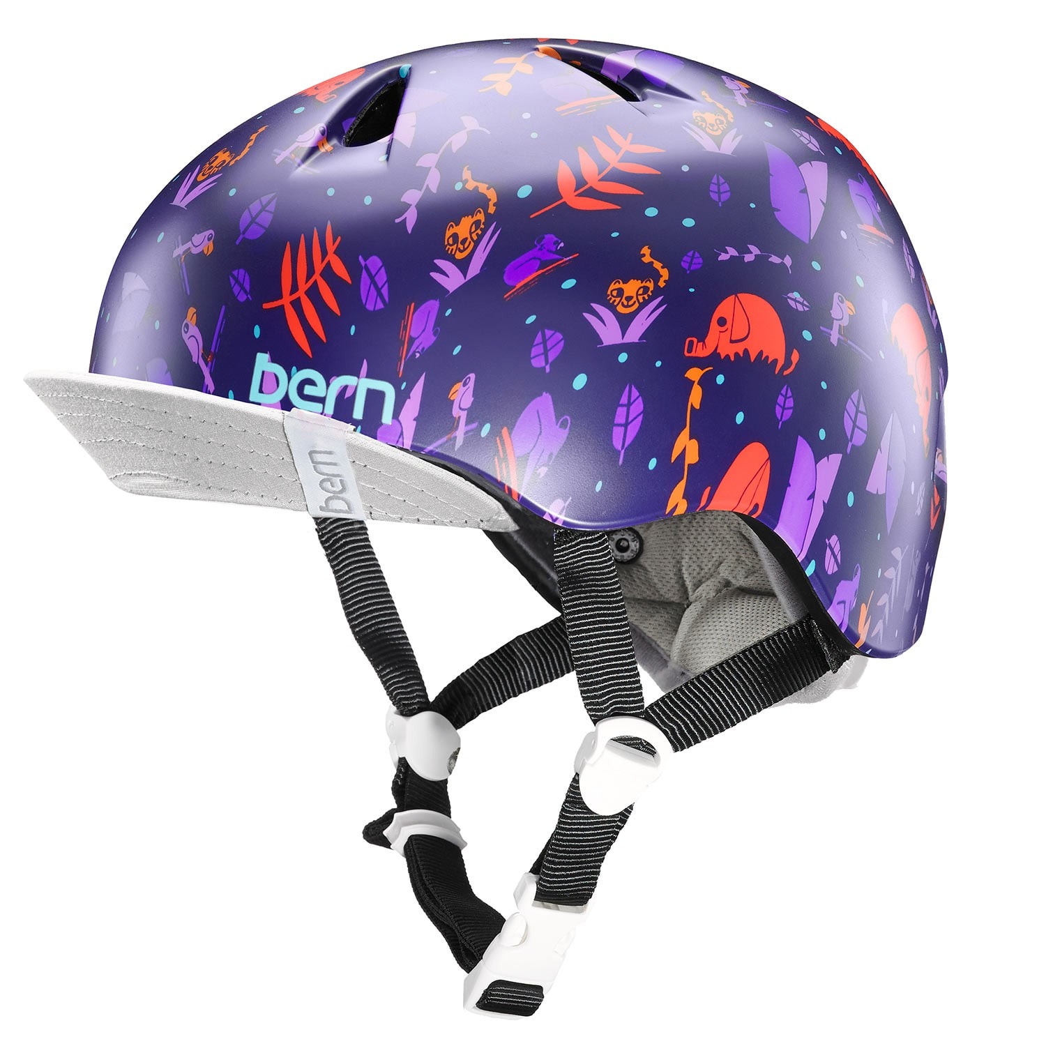 Skateboard Helmet Bern Nina satin purple jungle Snowboard Zezula