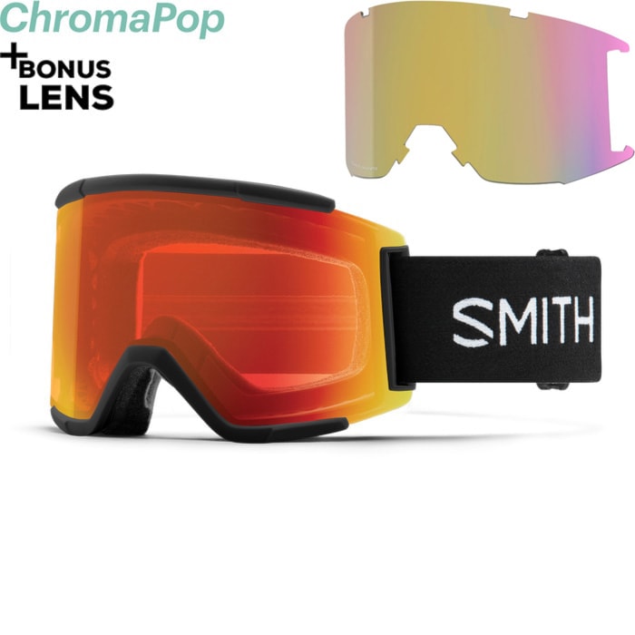 Snowboard Goggles Smith Squad XL black | cp everyday red+cp storm