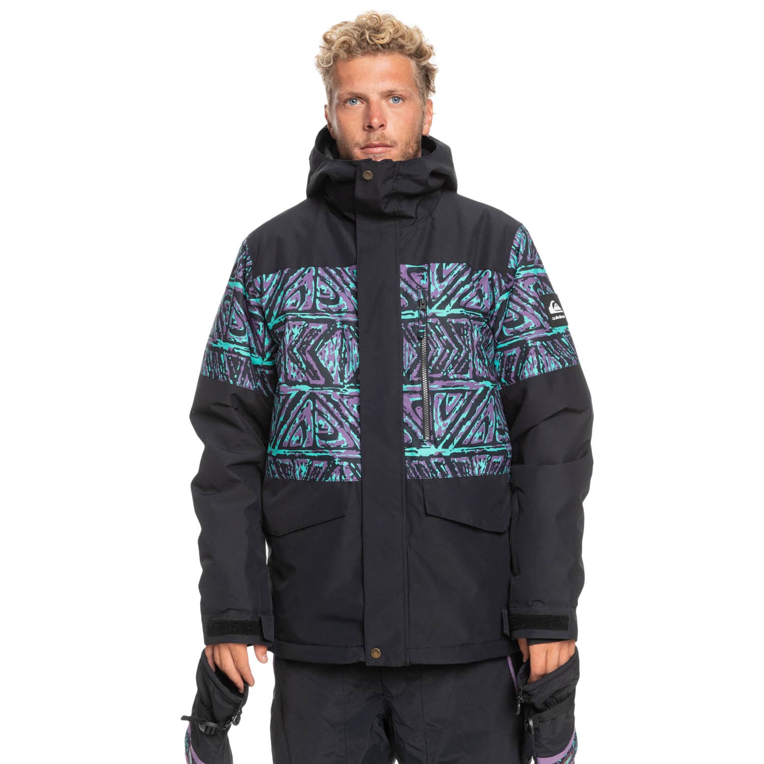 Quiksilver Mission Printed Block true black high heritage L 22/23