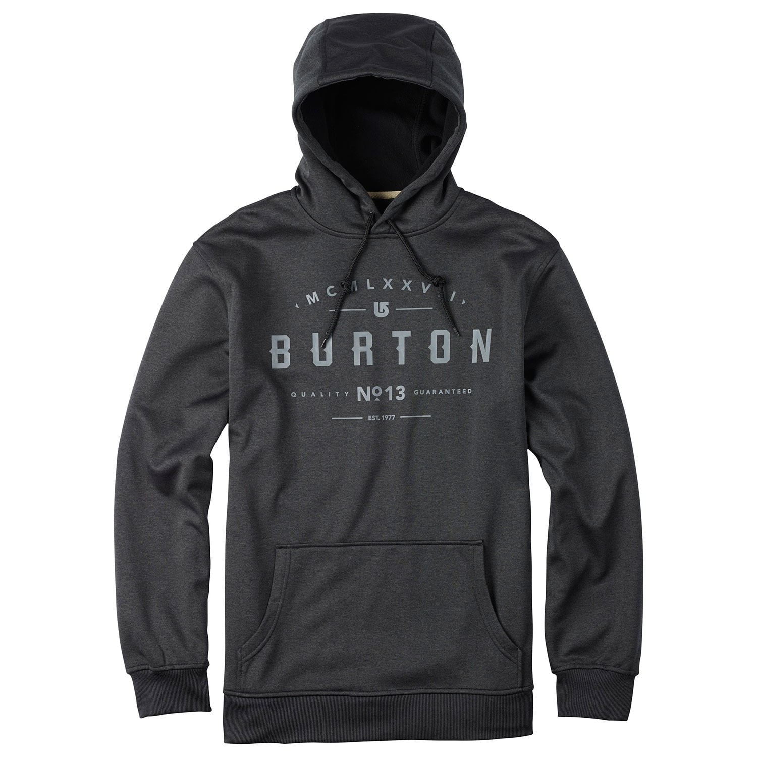 Technical Hoodie Burton Crown Bonded Pullover true black heather