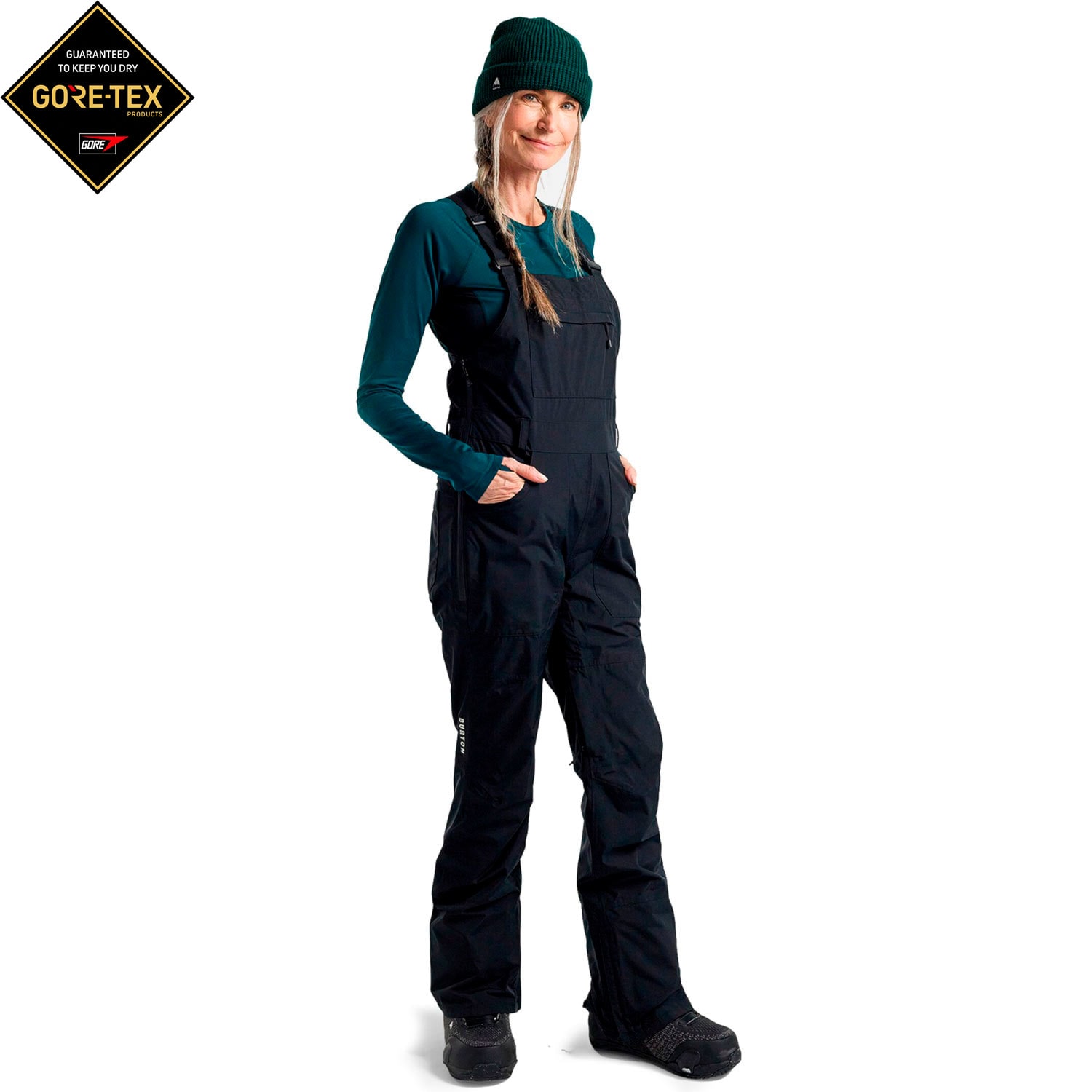 Snowboard Pants Burton Wms Gore Avalon Bib true black | Snowboard