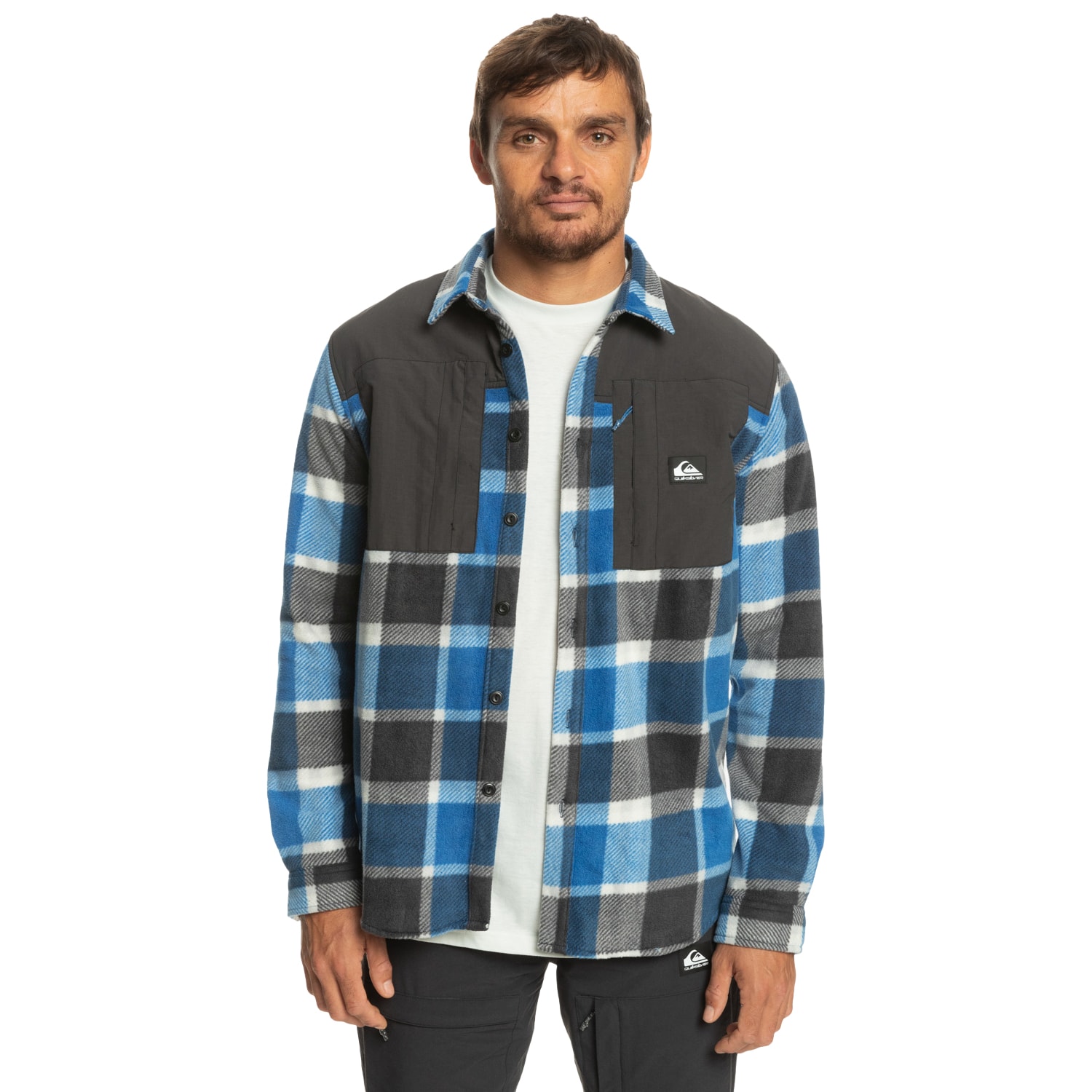 Quiksilver North Seas Shirt snorkel blue checks L 23