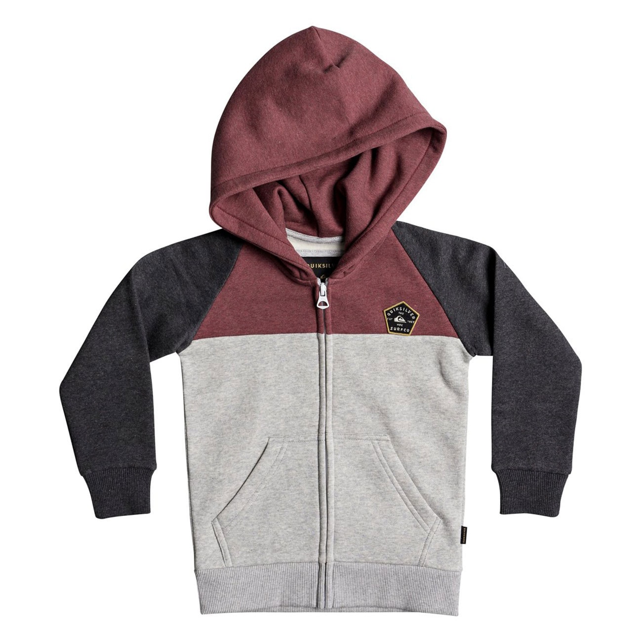 Hoodie Quiksilver Sun Melt Zip Boy dark grey heather | Snowboard