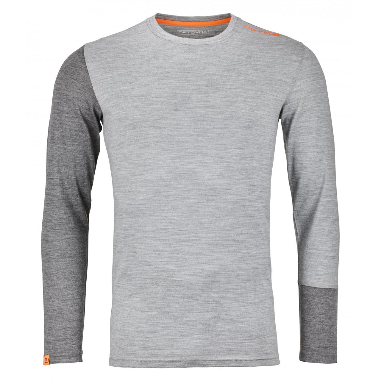 【toon】WOOL BORDER LONG SLEEVE TEE Koszulka ORTOVOX Rock'n'wool Long Sleeve grey blend